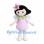 Fairy Girl Mascot Costume with Light Pink Dress and Lavender Wings