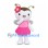 Bee Mascot Costume with Pink Flower Dress and Gray Wings