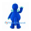 Dragon Mascot Costume in Blue with Turquoise Belly