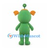 Tree Character Mascot Costume in Green with Orange Leaf Ears