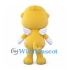 Duck Mascot Costume in Yellow with Orange Beak and White Wings