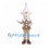 Gnome Mascot Costume with Tall White Hat and Brown Tunic