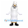 Bottle Mascot Costume in White with Black Glasses and Boots