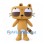 Raccoon Mascot Costume in Tan with Square Head and Striped Tail