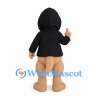 Horse Mascot Costume with Black Hooded Jacket