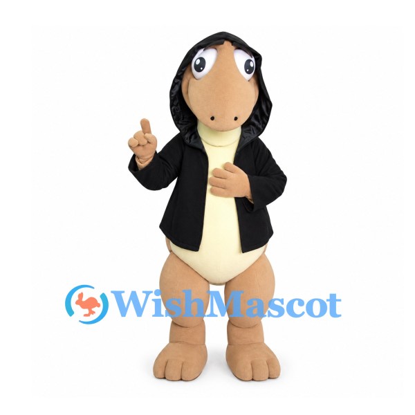 Horse Mascot Costume with Black Hooded Jacket