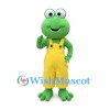 Frog Mascot Costume with Yellow Overalls