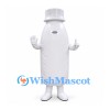 Bottle Mascot Costume in White with Ribbed Sides