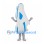 Sneaker Mascot Costume in White with Blue Panels