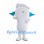Foot Mascot Costume in White with Blue Wings