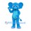 Elephant Mascot Costume in Blue with Turquoise Belly