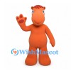Horse Mascot Costume in Orange with Red Mane