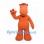 Horse Mascot Costume in Orange with Red Mane