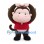 Monkey Mascot Costume with Pink Bow and Red T-Shirt