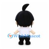 Boy Mascot Costume with Black Topknot and White T-Shirt