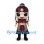Warrior Girl Mascot Costume with Burgundy Headband and Tunic