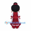 Princess Mascot Costume with Red and White Traditional Gown