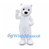 Polar Bear Mascot Costume in White with Black Nose
