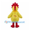 Rooster Mascot Costume in Yellow with Red Comb and Feet