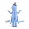 Squid Mascot Costume in Light Blue with Long Tentacles