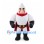 Superhero Mascot Costume with White Suit and Red Cape