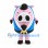 Pig Mascot Costume in Pink with Blue Vest and Black Bowler Hat