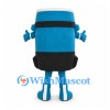 Can Mascot Costume in Blue with Pink Ski Goggles
