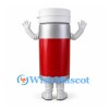 Drink Can Mascot Costume in Red and Silver