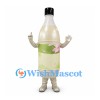 Bottle Mascot Costume in Cream with Green Floral Label