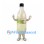 Bottle Mascot Costume in Cream with Green Floral Label