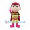 Boy Mascot Costume with Red Cap and Yellow Striped Shirt