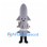 Rocket Mascot Costume in Gray with Side Fins