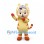 Boy Mascot Costume with Yellow Tiger Hooded Suit