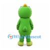 Girl Mascot Costume with Green Dinosaur Hooded Suit
