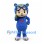 Boy Mascot Costume with Blue Bear Hood and Goggles