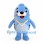 Seal Mascot Costume in Blue with Spotted Back and Orange Collar