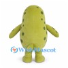 Seal Mascot Costume in Green with Spotted Back and Blue Collar
