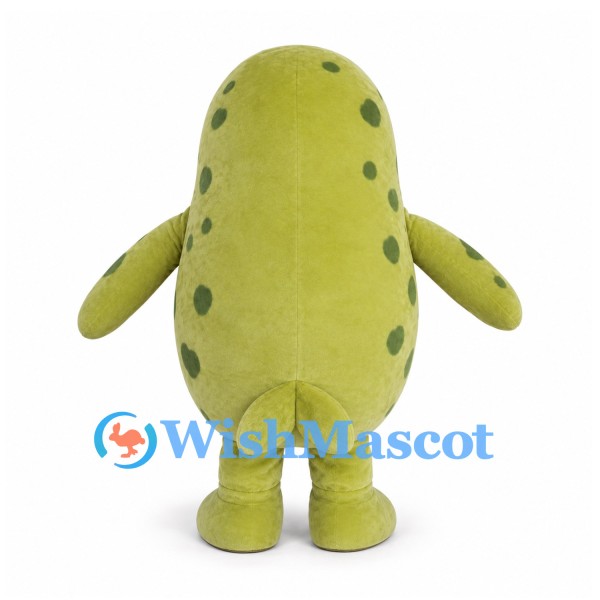 Seal Mascot Costume in Green with Spotted Back and Blue Collar