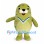 Seal Mascot Costume in Green with Spotted Back and Blue Collar