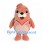 Seal Mascot Costume in Coral with Spotted Back and Red Collar