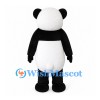Panda Mascot Costume in Black and White with Round Belly