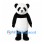 Panda Mascot Costume in Black and White with Round Belly
