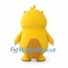 Beaver Mascot Costume in Yellow with Brown Flat Tail