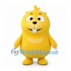 Beaver Mascot Costume in Yellow with Brown Flat Tail