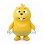 Beaver Mascot Costume in Yellow with Brown Flat Tail