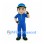Boy Mascot Costume with Blue Cap and Blue Tracksuit