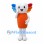 Rainbow Character Mascot Costume with Orange Body and Colorful Side Fins