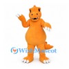 Dinosaur Mascot Costume in Orange with Cream Claws