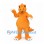 Dinosaur Mascot Costume in Orange with Cream Claws