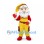 Santa Claus Mascot Costume with Yellow Trousers and Plaid Hat